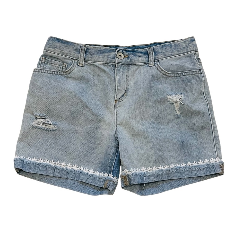 The Children's Place Gray Tailored Shorts Frayed Hem
